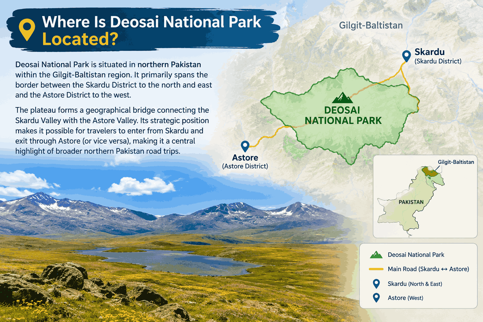 Location of Deosai National park in details